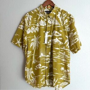 Reyn Spooner Olive Green Hawaiian Shirt